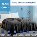 Q-max 0.39 Instant Cooling Oversized Bed Blanket, Summer Cooling Waffle Comforter Reversible, Both Warm and Cooling for All Season Use
