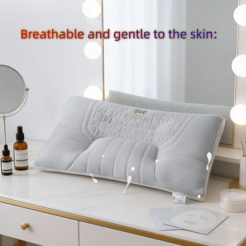 2pcsCooling Pillow Core for Air Conditioned Rooms. Suitable for Summer, Providing Breathable And Scientifically Divided Support for Deep Sleep. Suitable for Adults. Ideal for Giving to Family Members Or Friends to Ensure A Good Night's Sleep