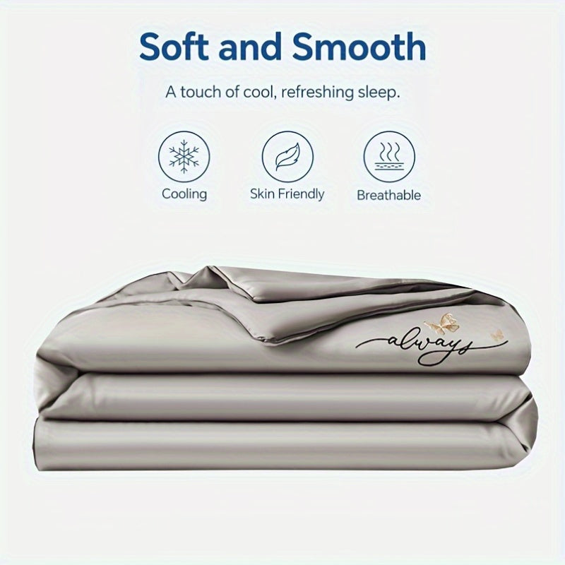Cooling Quilt Cooling Summer Quilt, 1 Butterfly Embroidered Quilt | Breathable, Cooling Blanket, Suitable For Hot Sleepers, Room Decoration, Large Night Sweat, Local Warehouses