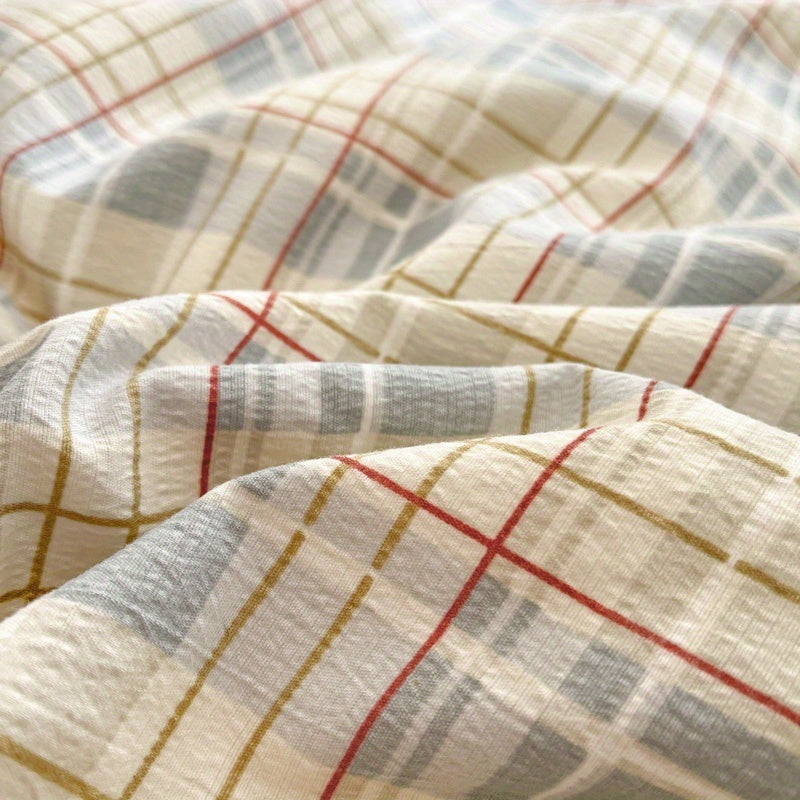 4pcs Quilt Set (1*quilt Cover + 1*bed Sheet + 2*pillowcases, Excluding Quilt Core) Printed Bedding, Soft and Comfortable Four-season Quilt Cover, Suitable for Bedroom and Guest Room