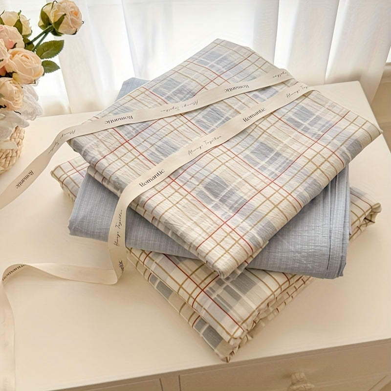4pcs Quilt Set (1*quilt Cover + 1*bed Sheet + 2*pillowcases, Excluding Quilt Core) Printed Bedding, Soft and Comfortable Four-season Quilt Cover, Suitable for Bedroom and Guest Room
