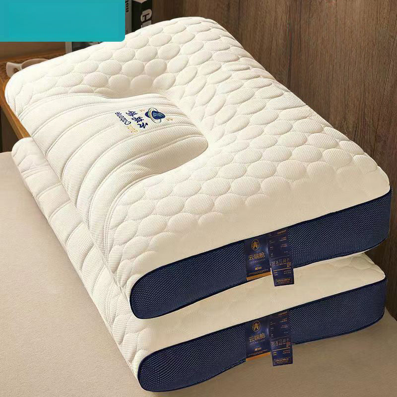 2026 New Pillow Non Collapse Pillow Core Neck Pillow Adult Home Latex Pillow Fiber Pillow Core Cervical Support Pillow Anti Collapse Pillow Core Latex Pillow Core Fiber Pillow Core Home Neck Pillow 4 Seasons Universal