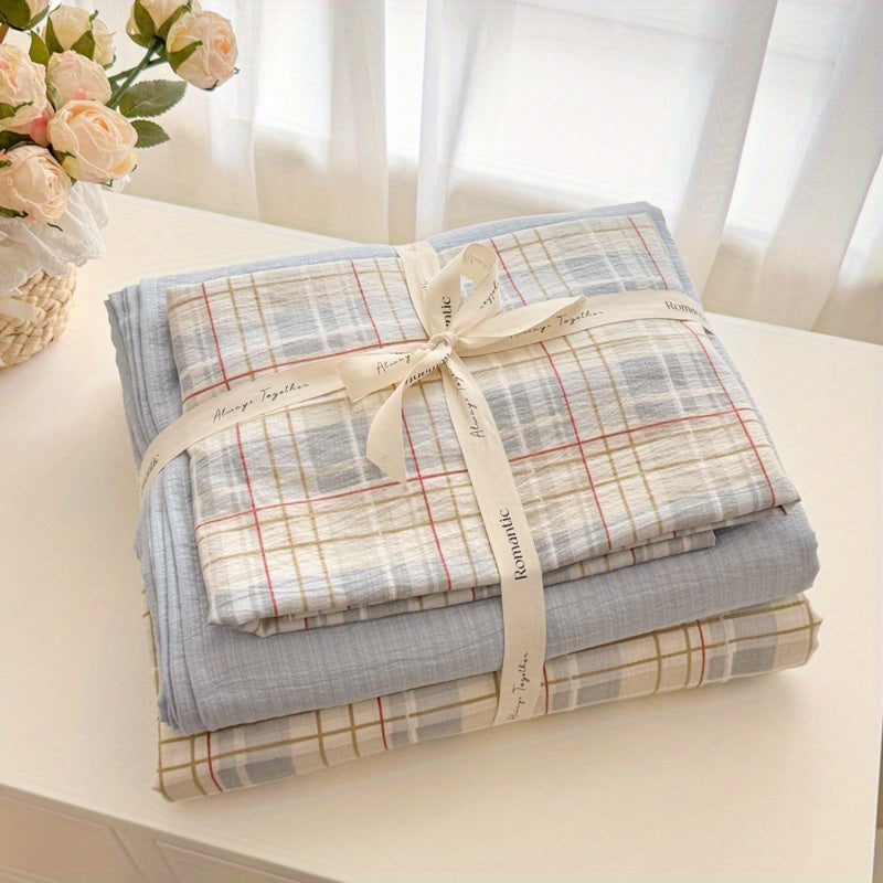 4pcs Quilt Set (1*quilt Cover + 1*bed Sheet + 2*pillowcases, Excluding Quilt Core) Printed Bedding, Soft and Comfortable Four-season Quilt Cover, Suitable for Bedroom and Guest Room
