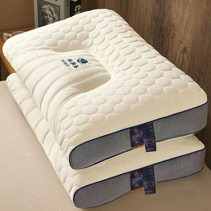 2026 New Pillow Non Collapse Pillow Core Neck Pillow Adult Home Latex Pillow Fiber Pillow Core Cervical Support Pillow Anti Collapse Pillow Core Latex Pillow Core Fiber Pillow Core Home Neck Pillow 4 Seasons Universal