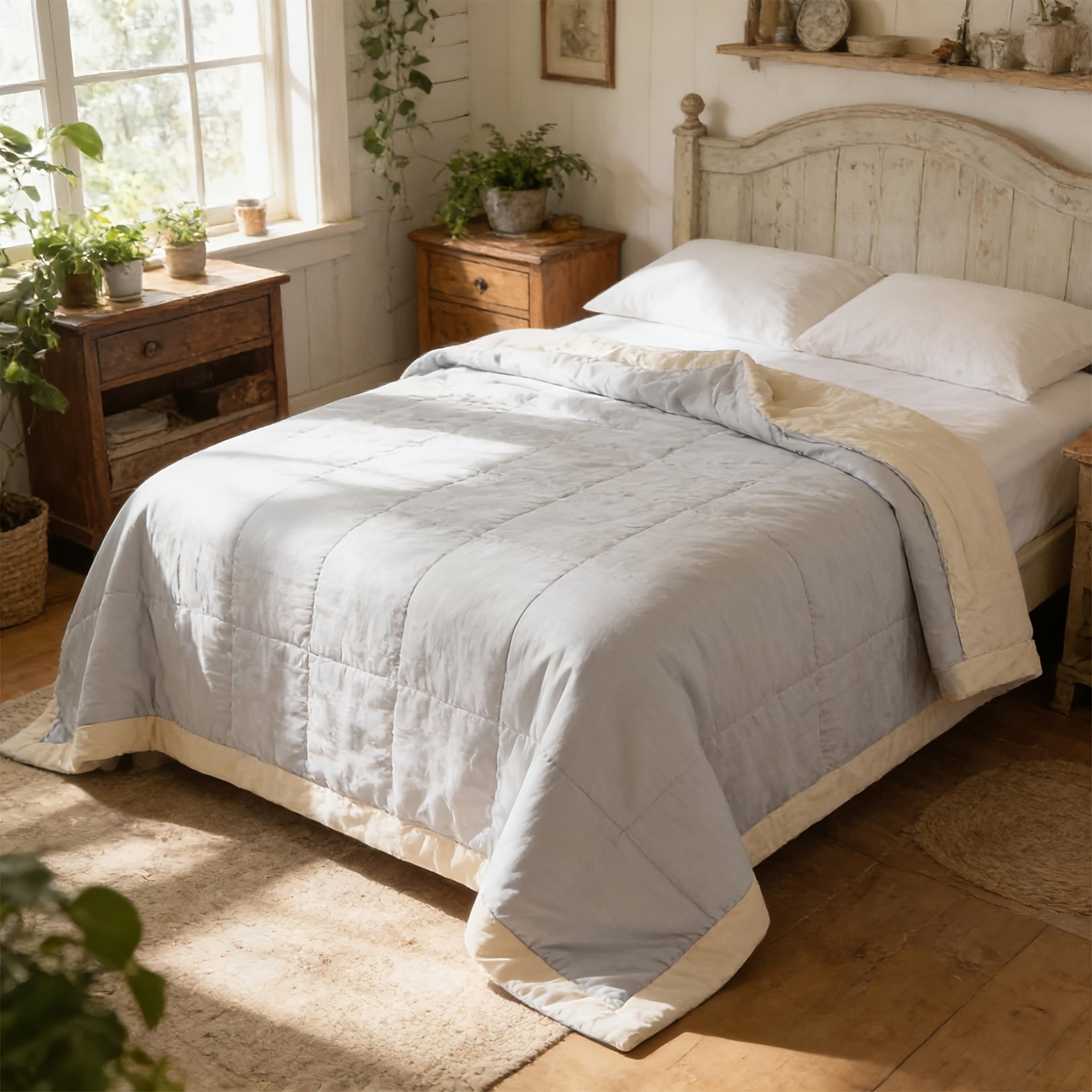 Cooling Comforter for Hot Sleepers And Night Sweats, Lightweight Breathable Summer Comforter Reversible Soft Cooling Blanket