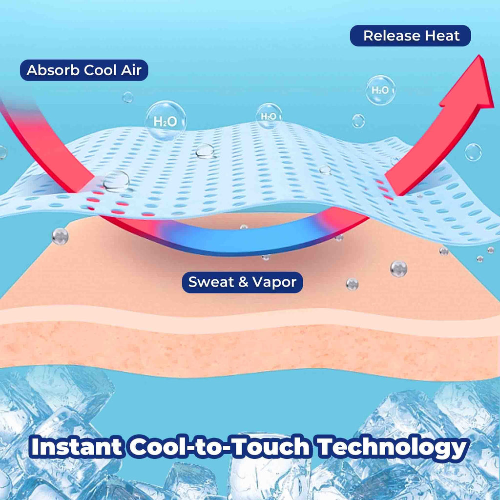 Q-max 0.39 Instant Cooling Oversized Bed Blanket, Summer Cooling Waffle Comforter Reversible, Both Warm and Cooling for All Season Use