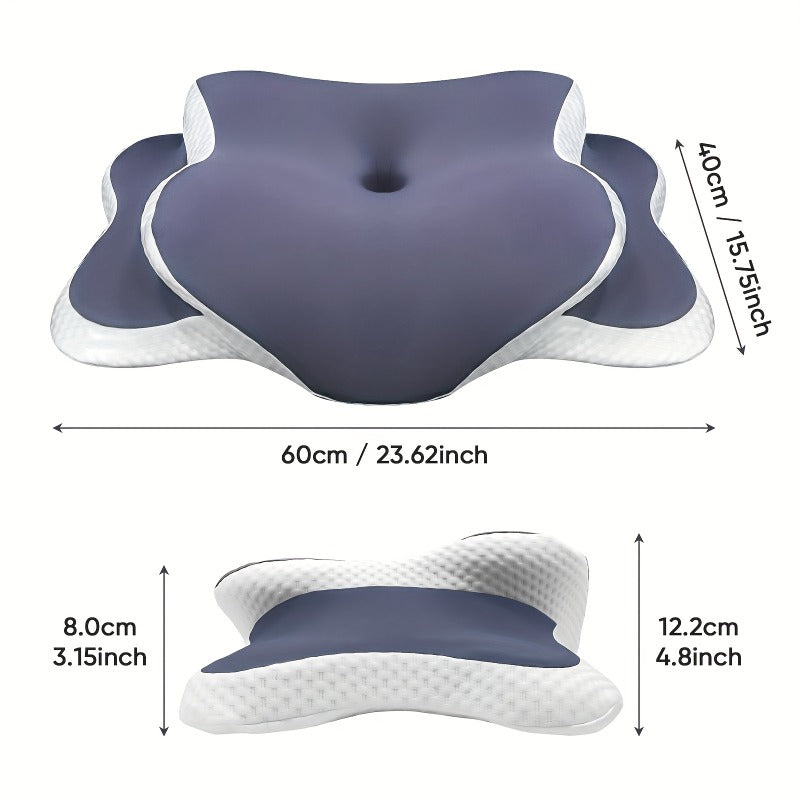 Purple Butterfly Ergonomic Pillow - Made of Breathable Mesh Fabric, Suitable for Side Sleepers, Back Sleepers, And Stomach Sleepers, Provides Neck Support, an Ideal Gift for Middle-Aged Individuals