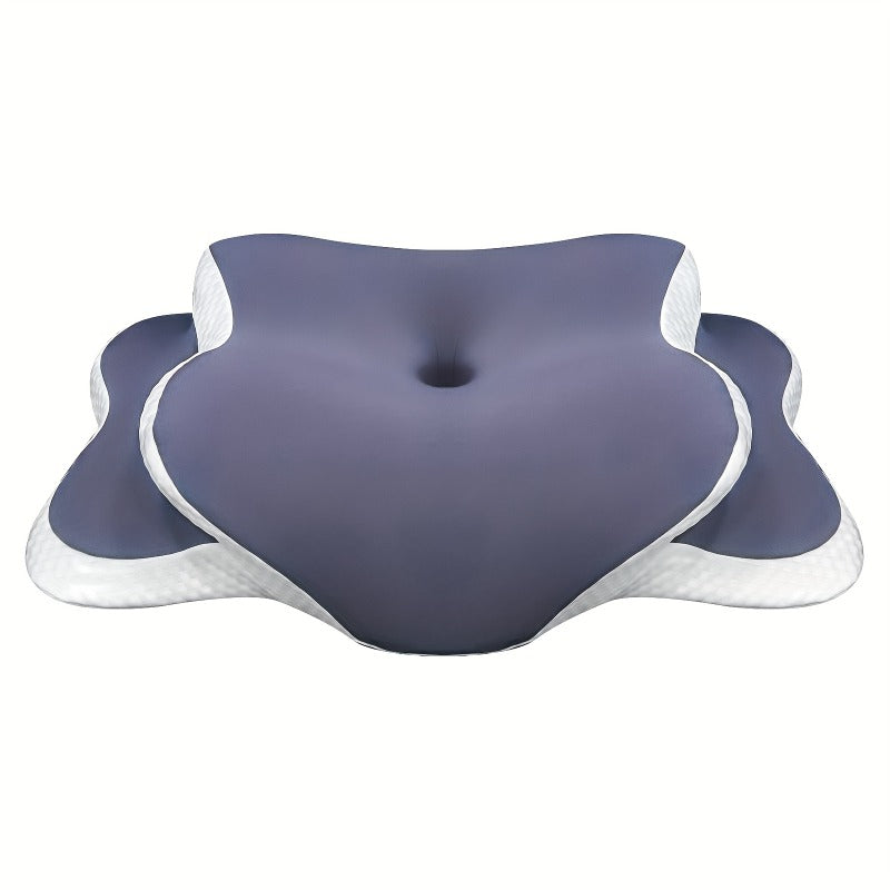 Purple Butterfly Ergonomic Pillow - Made of Breathable Mesh Fabric, Suitable for Side Sleepers, Back Sleepers, And Stomach Sleepers, Provides Neck Support, an Ideal Gift for Middle-Aged Individuals