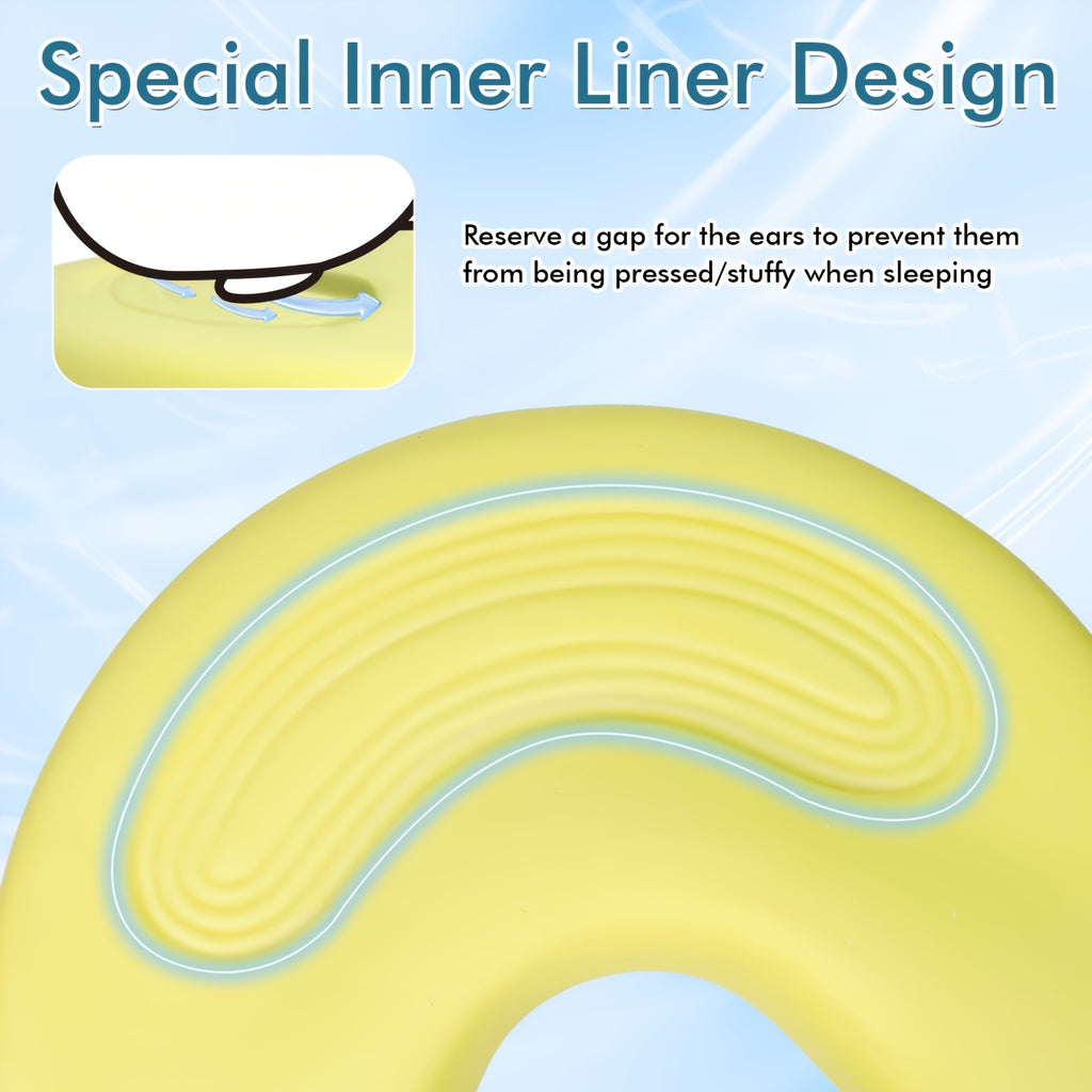 C-Shaped Ergonomic Neck Pillow with Cooling Gel, Multi-Angle Cervical & Spine Support, Relieves Neck And Shoulder Fatigue, for Side Back And Stomach Sleepers, Removable Cool Pillowcase